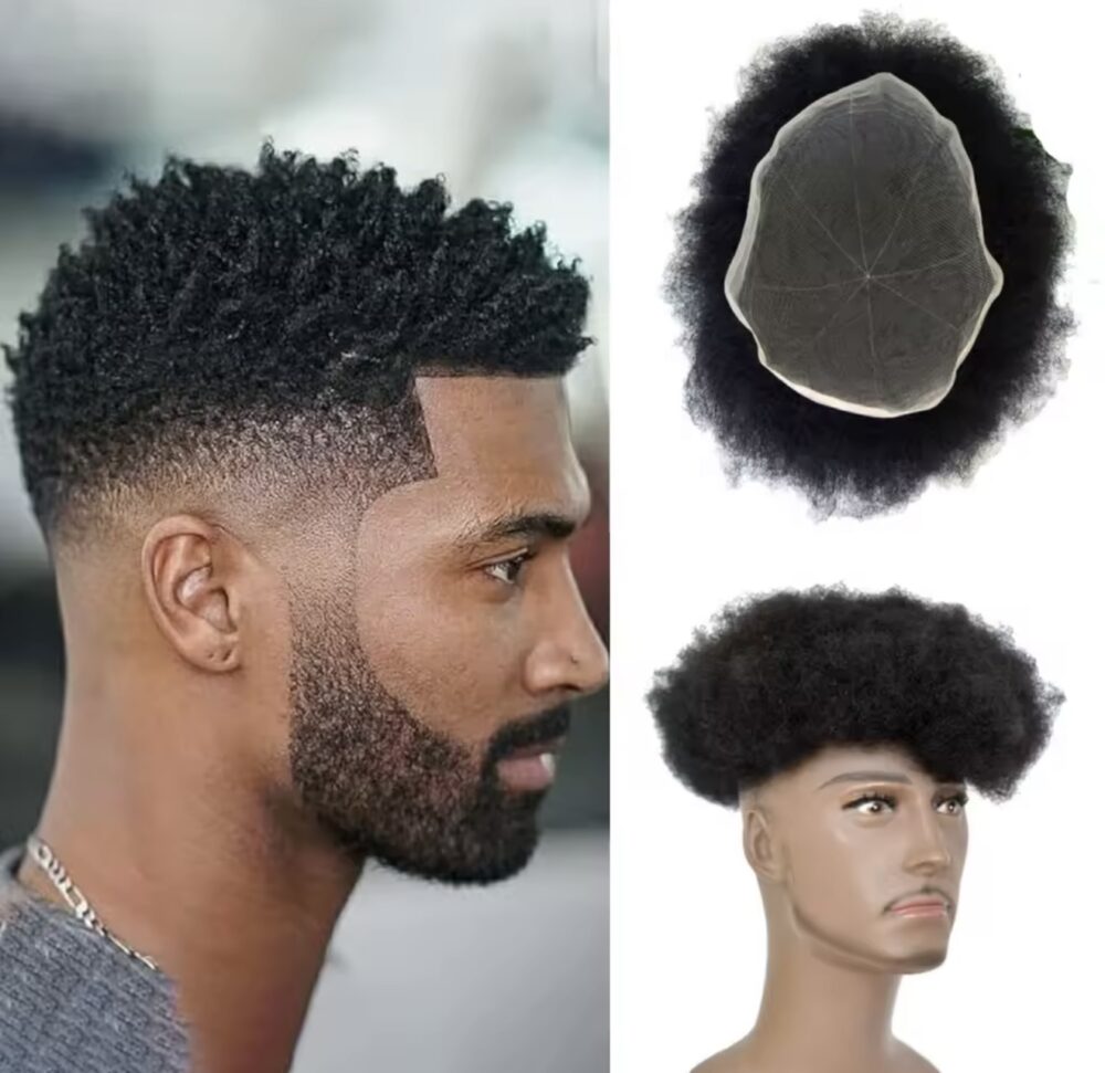 100% Human hair Mens Toupee - Image 5