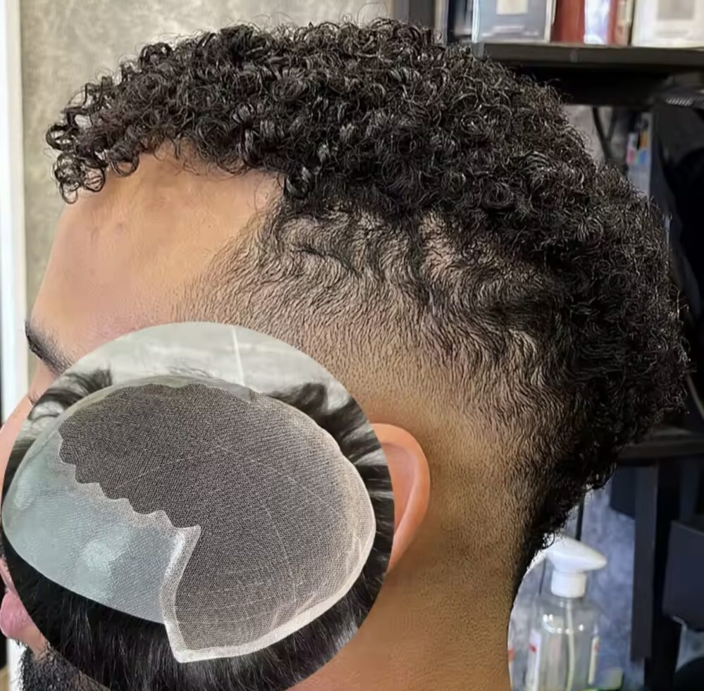 100% Human hair Mens Toupee - Image 2